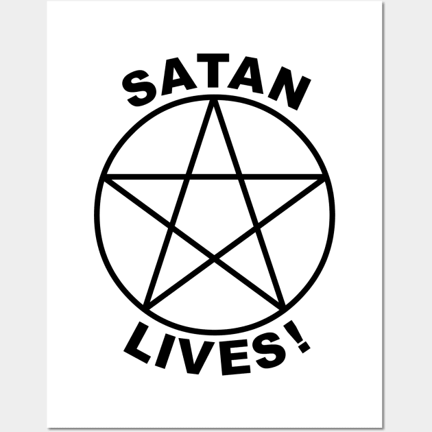 SATAN LIVES Wall Art by TheCosmicTradingPost